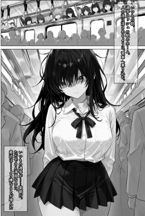 【エロ漫画】愛罠/陰キャなクラスメートを助けたら、ギャルゲー展開が始まった!【棒消し修正版】(単話) 試し読みサンプル 2ページ目